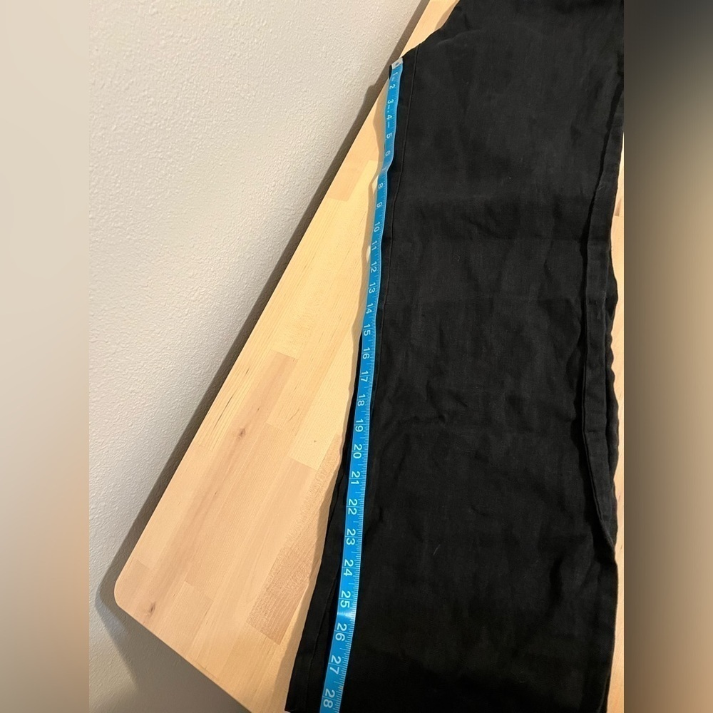JM Collection 100% Linen Black Relaxed Fit Pants Size 8 - Picture 6 of 6